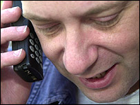 Man talking on mobile phone