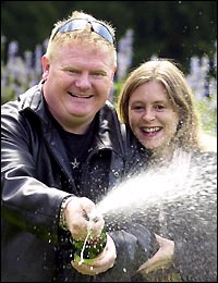 Together ... Tony with lover Julie Wells