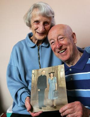 Peter and Lorna Rocke, who have been married for more than 60
years.