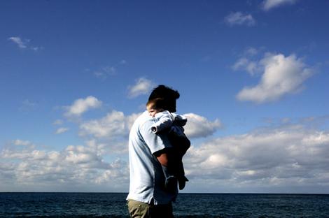 Shouldering the burden ... postnatal depression affects up to 10
per cent of new fathers.