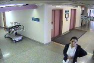 Police released this surveillance video image of a woman sought in connection with a child taken from Sudbury hospital.