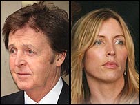 Sir Paul McCartney and Heather Mills