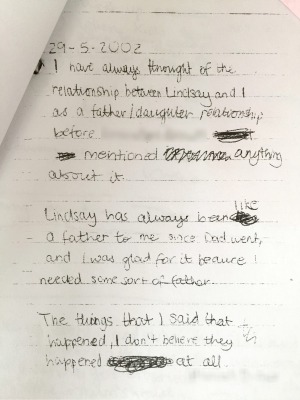 The note that, under pressure from the Exclusive Brethren, one of the abused sisters wrote and signed, saying she had ...