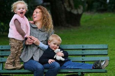 Ring of confidence … Nicky French waited until she was married
before having children.